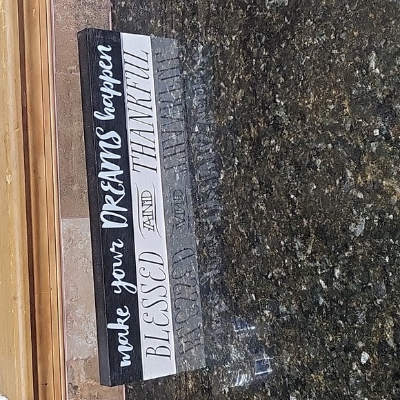 Blessed and Thankful, Make your Dreams Happen 2 Wooden Signs 18" x 2" - Picture 2 of 7